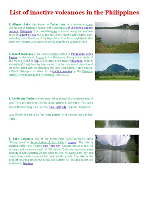 List of inactive volcanoes in the Philippines .